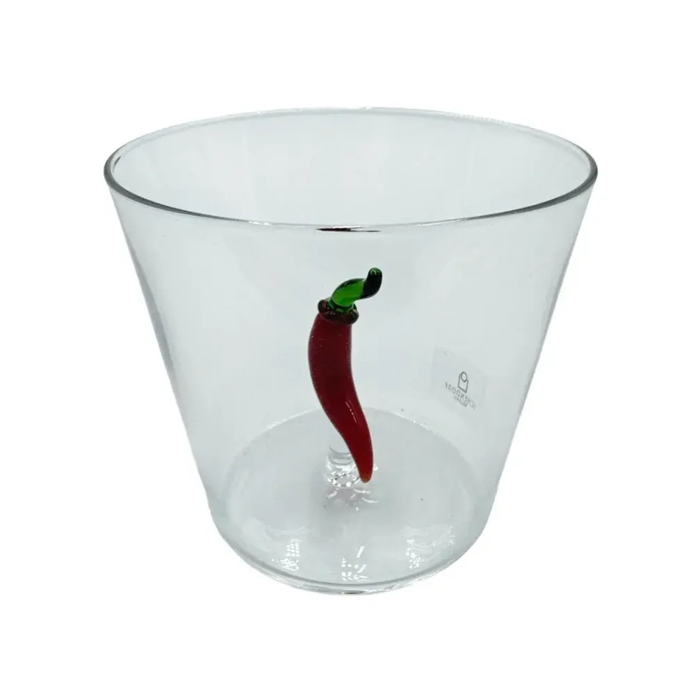 Rare Ichendorf Milano Hand Blown Red Pepper Drinking Glass